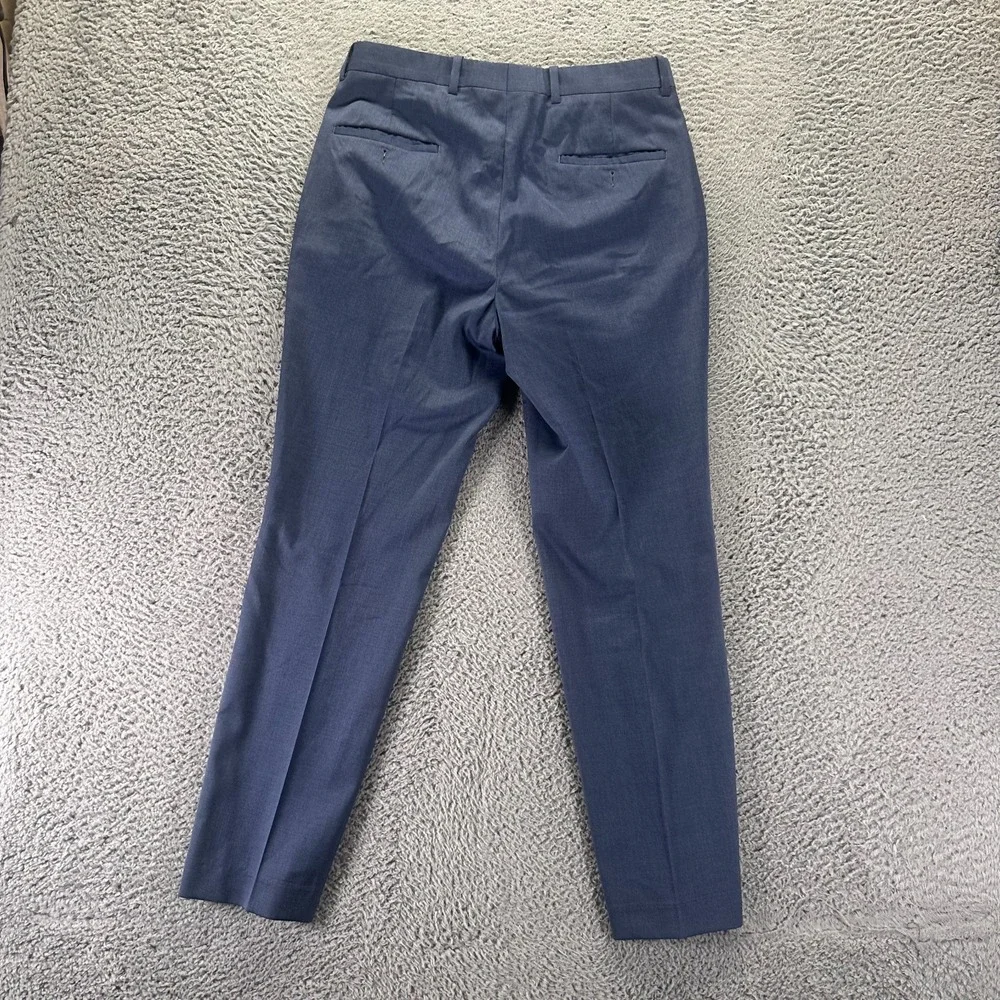 Peter Millar Pant Mens 32x29 Blue Wool Dress Straight Leg Business Preppy Formal